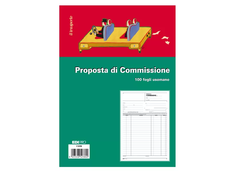 Blocco Copia Commissioni Uso Mano Edipro - 21x29,7 cm - 100 Fogli - E5236 Blocco Copia Commissioni Uso Mano Edipro - 21x29,7 cm - 100 Fogli - E5236
