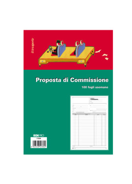 Blocco Copia Commissioni Uso Mano Edipro - 21x29,7 cm - 100 Fogli - E5236