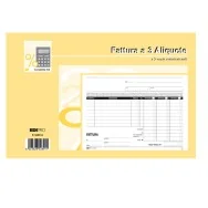 Blocco Fatture 3 Aliquote IVA Edipro - 15x23 cm - 50/50 Fogli Autoricalcanti - E5289A