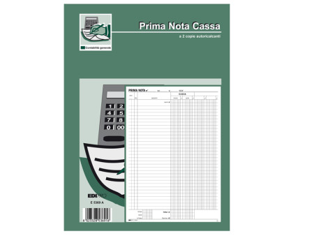 Blocco Prima Nota Cassa Edipro - 21x31 cm - 50/50 Fogli Autoricalcanti - E5369A