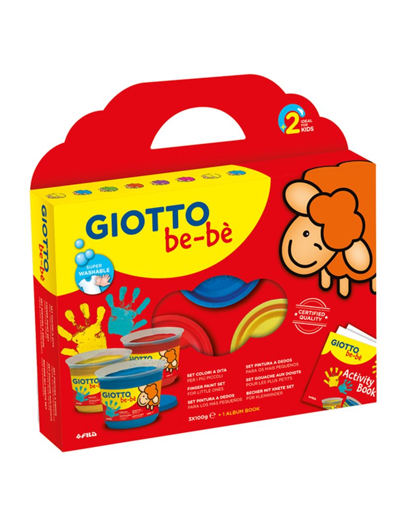 Colori a Dita Giotto Fila - 100 ml - 460700 (Rosso Blu e Giallo)
