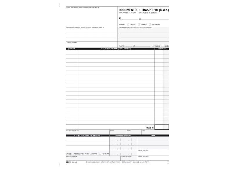 Blocco Buoni di Consegna Edipro - 21x29,7 cm - 25/25/25/25 Fogli Autoricalcanti - E5218C Blocco Buoni di Consegna Edipro - 21x29,7 cm - 25/25/25/25 Fogli Autoricalcanti - E5218C