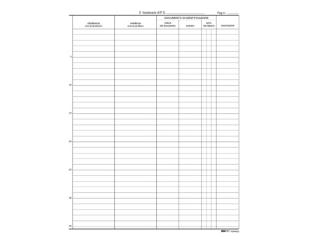 Registro Persone Alloggiate Edipro - 24,5x31 cm - 46 Pagine - E2846