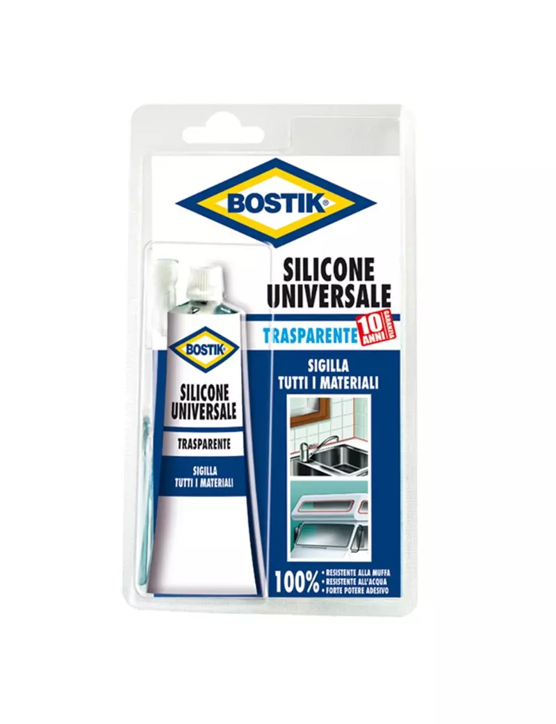 Silicone Universale Bostik - 60 ml - D2476 (Trasparente) Silicone Universale Bostik - 60 ml - D2476 (Trasparente)