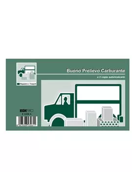 Blocco Prelievo Carburante Edipro - 9,9x17 cm - 50/50 Fogli Autoricalcanti - E5326A