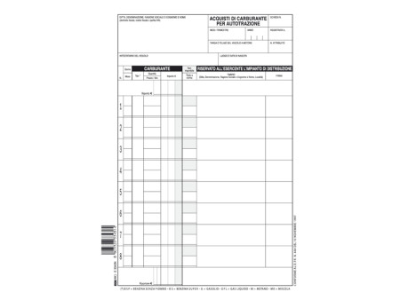 Blocco Schede Prelievo Carburante Edipro - 15x21 cm - 50 Fogli - E3343N