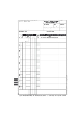 Blocco Schede Prelievo Carburante Edipro - 15x21 cm - 50 Fogli - E3343N