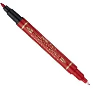 Marcatore Permanente Twin Tip Pentel - Doppia Punta Tonda - Fine e Extra Fine - N75W-BE (Rosso Conf. 12)