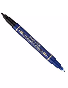 Marcatore Permanente Twin Tip Pentel - Doppia Punta Tonda - Fine e Extra Fine - N75W-CE (Blu Conf. 12)