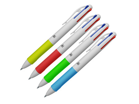 Penna a Sfera a Scatto Multi Osama - 1 mm - OW 10156 (Nero Blu Rosso Verde Conf. 12)