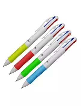 Penna a Sfera a Scatto Multi Osama - 1 mm - OW 10156 (Nero Blu Rosso Verde Conf. 12)