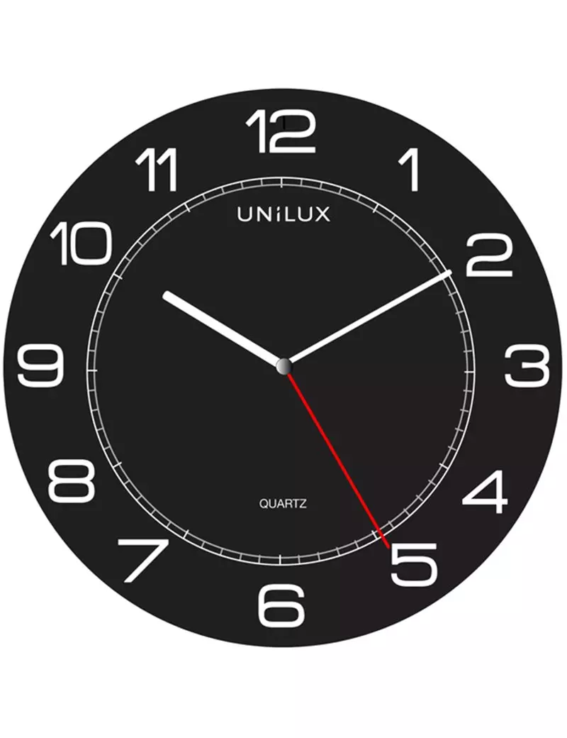 Orologio da Parete Mega Unilux - 57,5 cm - 400094568 (Nero) Orologio da Parete Mega Unilux - 57,5 cm - 400094568 (Nero)