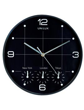 Orologio da Parete On Time Unilux - 30 cm - 400094567 (Nero)
