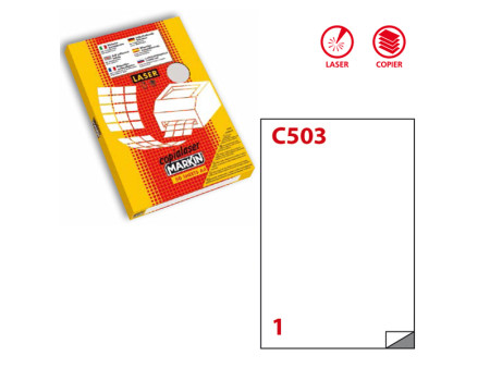 Etichette Adesive in Poliestere Markin - A4 - 210x297 mm - 220LTMC503 (Trasparente Opaco Conf. 50)