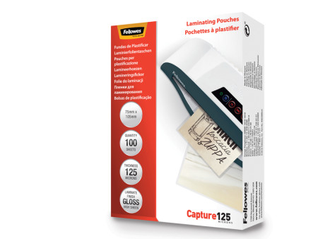 Pouches per Plastificatrici Capture Fellowes - 303x426 mm - 125 micron - 5307506 (Trasparente Conf. 100)