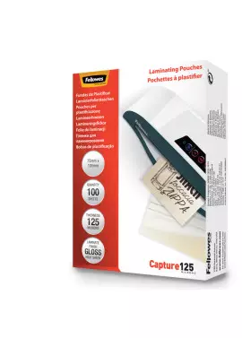 Pouches per Plastificatrici Capture Fellowes - 303x426 mm - 125 micron - 5307506 (Trasparente Conf. 100)