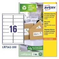 Etichette Adesive per Pacchi e Buste Avery - A4 - 99,1x33,9 mm - LR7162-100 (Bianco Conf. 100)