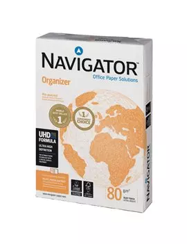 Carta Organizer Navigator - A4 - 80 g - 2 Fori - P00800210029709 (Risma 500 Conf. 5)