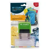 Timbro per Tessuti Autoinchiostrante My Stampy Colop - 14x38 mm - CA156168 (Nero)