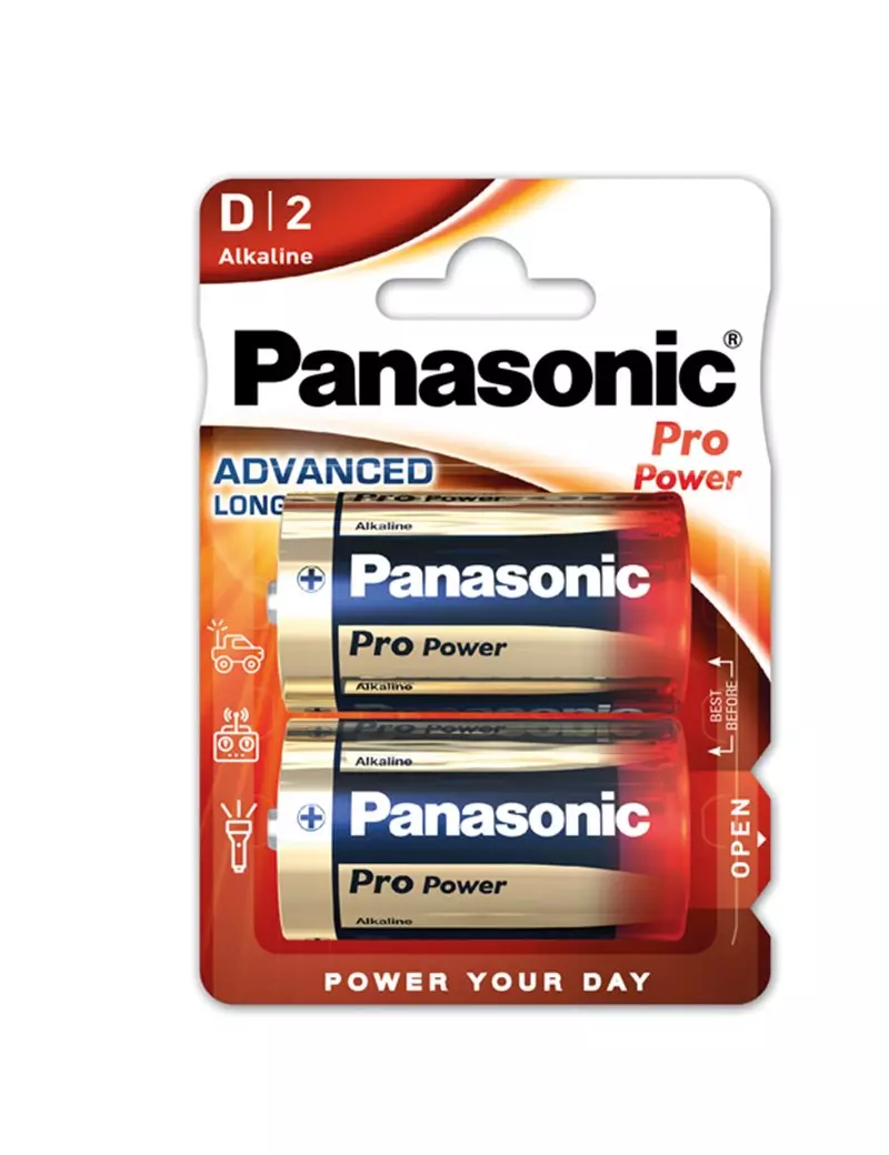 Pile Panasonic Propower LR20 - Torcia D - C100020 (Conf. 2)