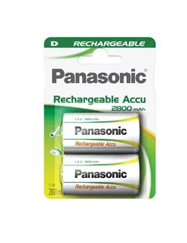 Pile Ricaricabili Panasonic - Torcia D - C307020 (Conf. 2)