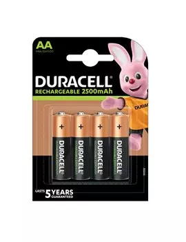 Pile Ricaricabili Duracell - Stilo AA - 8136752 (Conf. 4)