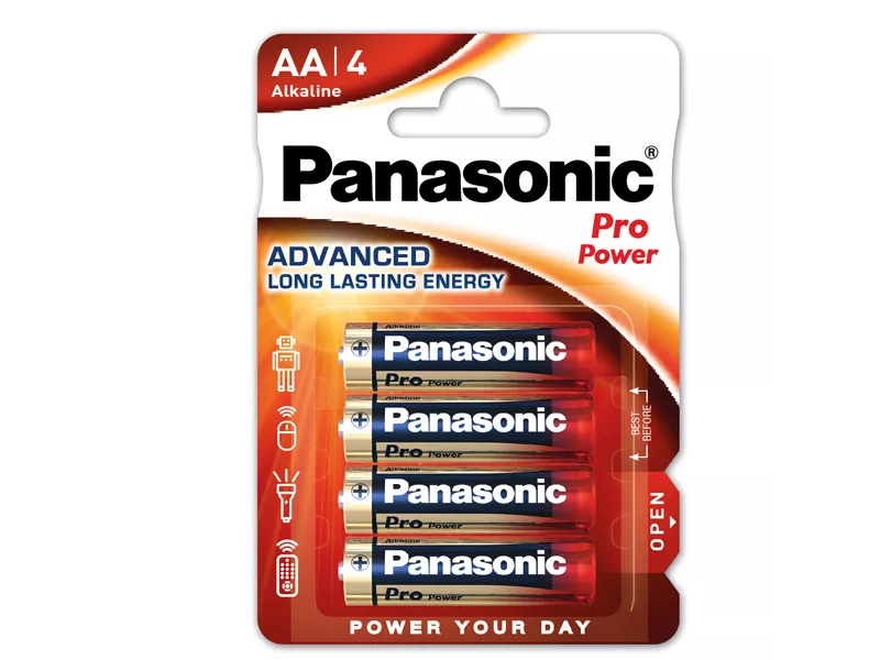 Pile Alkaline ProPower LR06 Panasonic - Stilo AA - C100006 (Conf. 4)