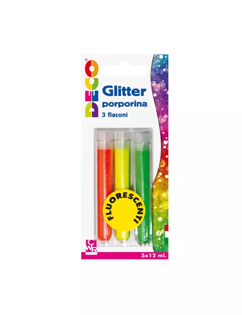 Glitter Grana Fine Deco CWR - 12 ml - 11591 (Assortiti Conf. 3)