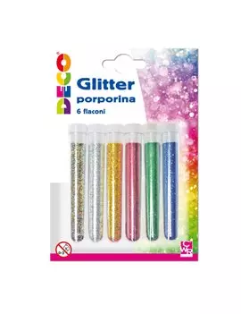 Glitter Grana Fine Deco CWR - 12 ml - 130/GL5 (Assortiti Conf. 6)