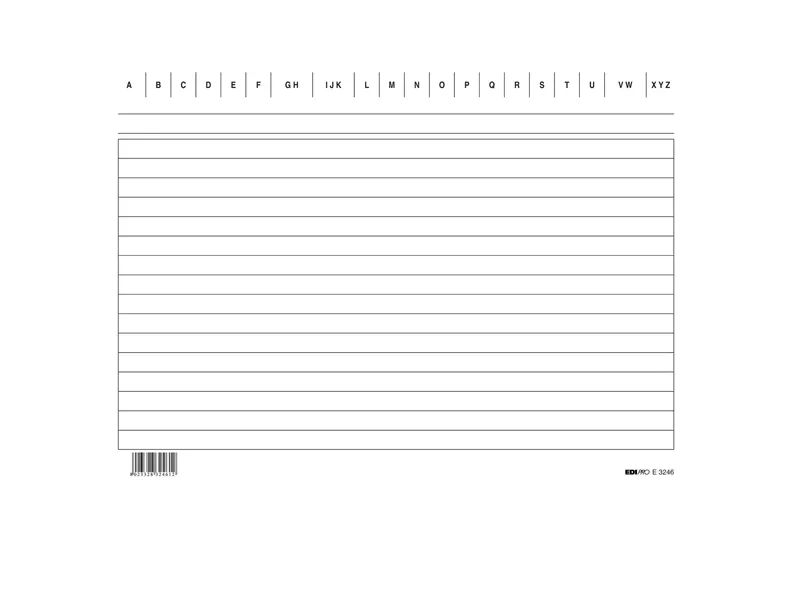 Schede in Cartoncino Rigate Edipro - 21x15 cm - E3246BL (Conf. 100)