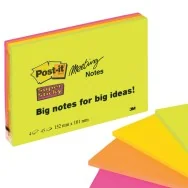 Post-it Super Sticky Meeting Notes 6445-SSP 3M - 152x101 mm - 76028 (Rosa e Verde Neon Conf. 4)