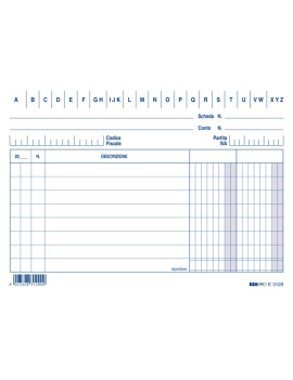 Schede in Cartoncino a 2 Colonne Edipro - 15x10,5 cm - E3129BL (Conf. 100)