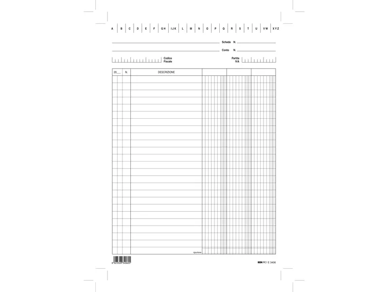 Schede in Cartoncino a 3 Colonne Edipro - 21x29,7 cm - E3563 (Conf. 100)