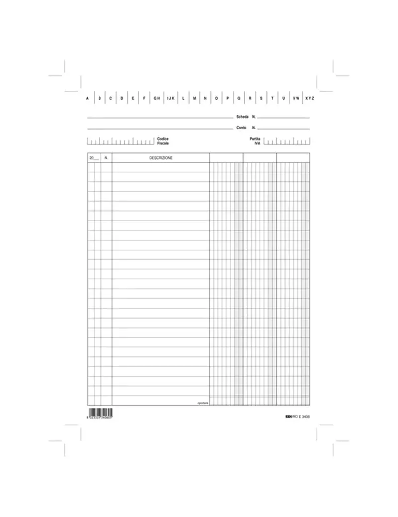 Schede in Cartoncino a 3 Colonne Edipro - 21x29,7 cm - E3563 (Conf. 100) Schede in Cartoncino a 3 Colonne Edipro - 21x29,7 cm - E3563 (Conf. 100)