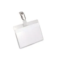 Portabadge Orizzontale con Tasca Aperta Durable - 6x9 cm (Trasparente Conf. 25)