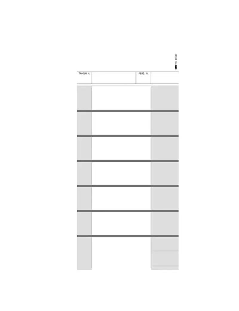 Blocco Comande a 7 Tagliandi Edipro - 25/25 Copie Autoricalcanti - 10x22 cm - E9117 (Conf. 20)