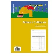 Blocco Fatture 3 Aliquote IVA Edipro - 21x29,7 cm - 33/33/33 Fogli Autoricalcanti - E5304A