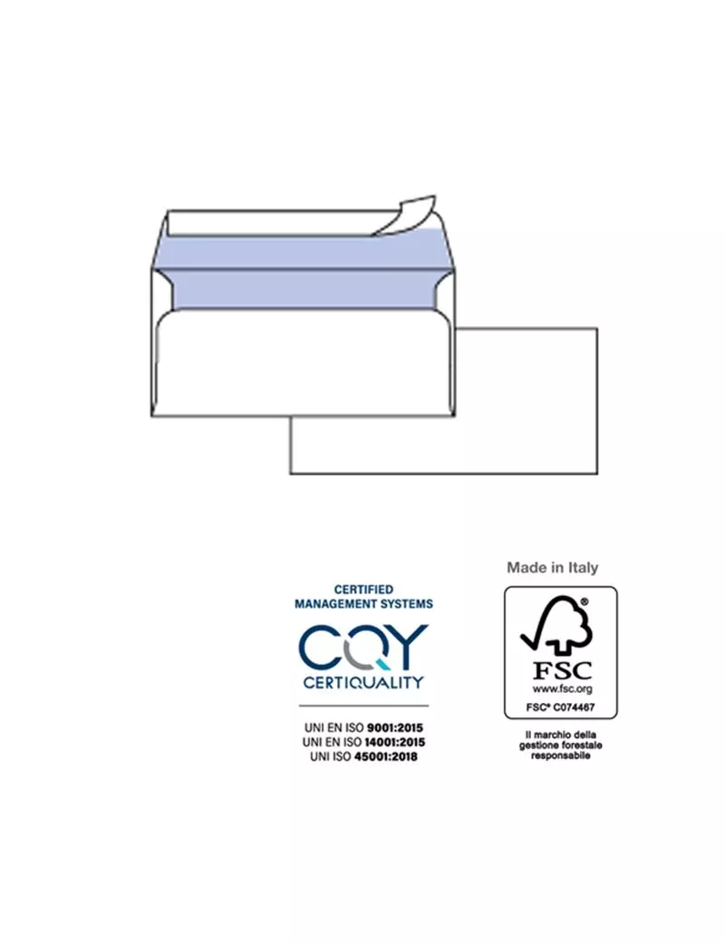 Buste Silver 80 Pigna - 11,4x16,2 cm - Taglio Dritto con Strip - Senza Finestra - 80 g - 0593013C6 (Bianco Conf. 25) Buste Silver 80 Pigna - 11,4x16,2 cm - Taglio Dritto con Strip - Senza Finestra - 80 g - 0593013C6 (Bianco Conf. 25)