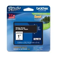 Nastro Originale Brother TZe-355 - 24 mm x 8 m - Laminato (Bianco su Nero)