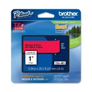 Nastro Originale Brother TZe-451 - 24 mm x 8 m - Laminato (Nero su Rosso)