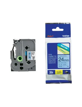 Nastro Originale Brother TZe-551 - 24 mm x 8 m - Laminato (Nero su Blu)