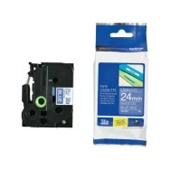 Nastro Originale Brother TZe-555 - 24 mm x 8 m - Laminato (Bianco su Blu)