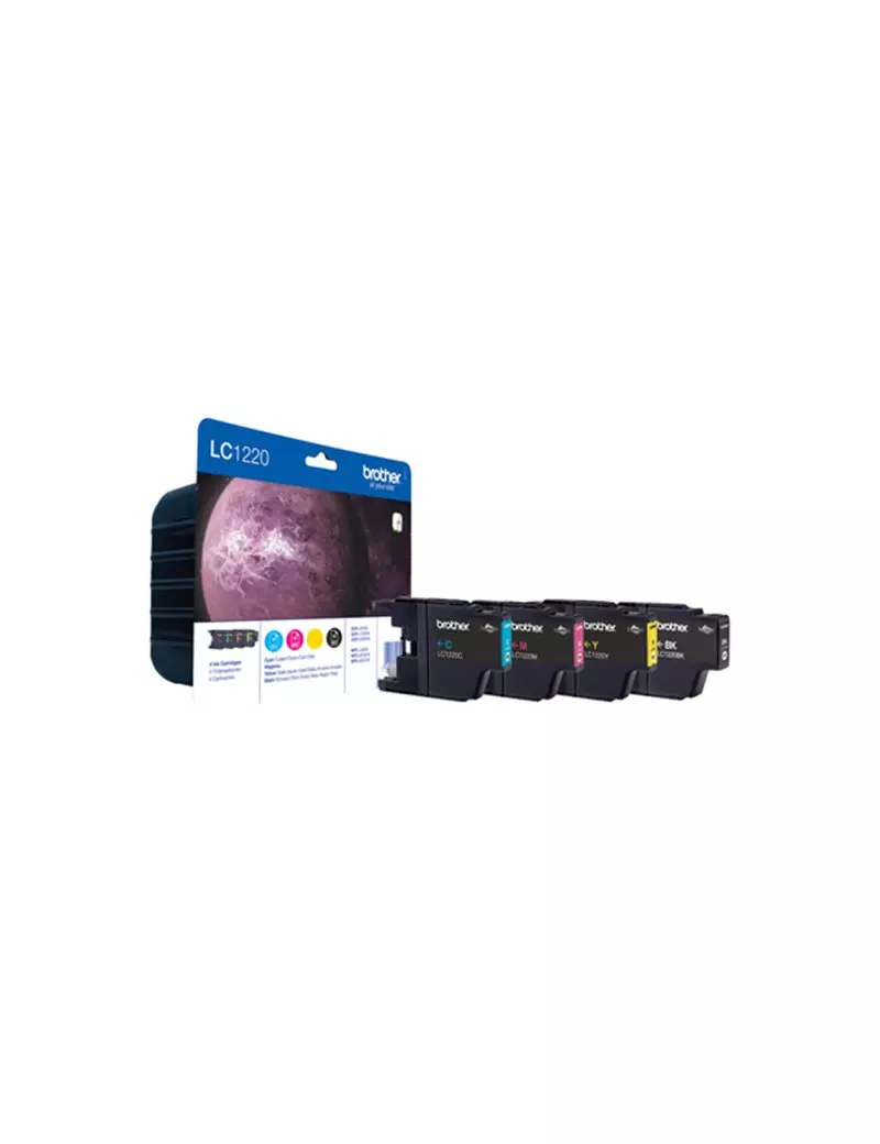 Multipack Cartucce Originali Brother LC-1220VP (Nero e Colori Conf. 4) Multipack Cartucce Originali Brother LC-1220VP (Nero e Colori Conf. 4)