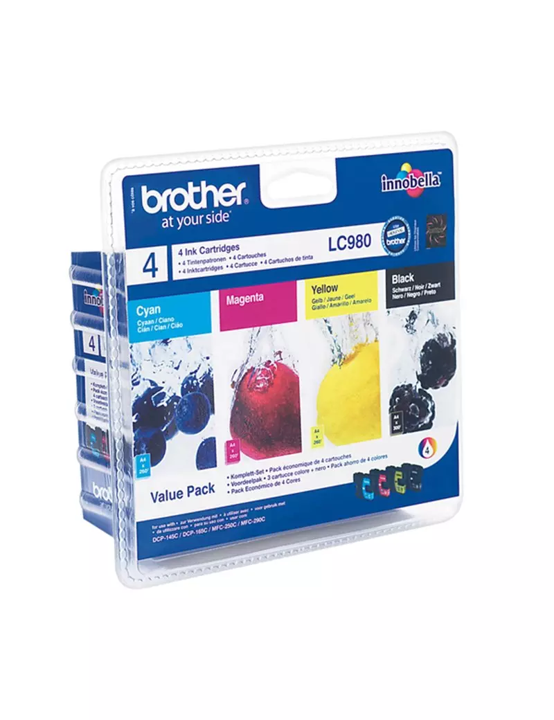 Multipack Cartucce Originali Brother LC-980VP (Nero e Colori Conf. 4)