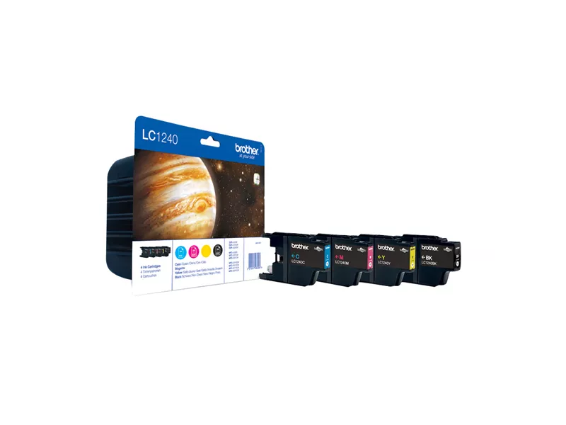 Multipack Cartucce Originali Brother LC-1240VALBP (Nero e Colori Conf. 4)