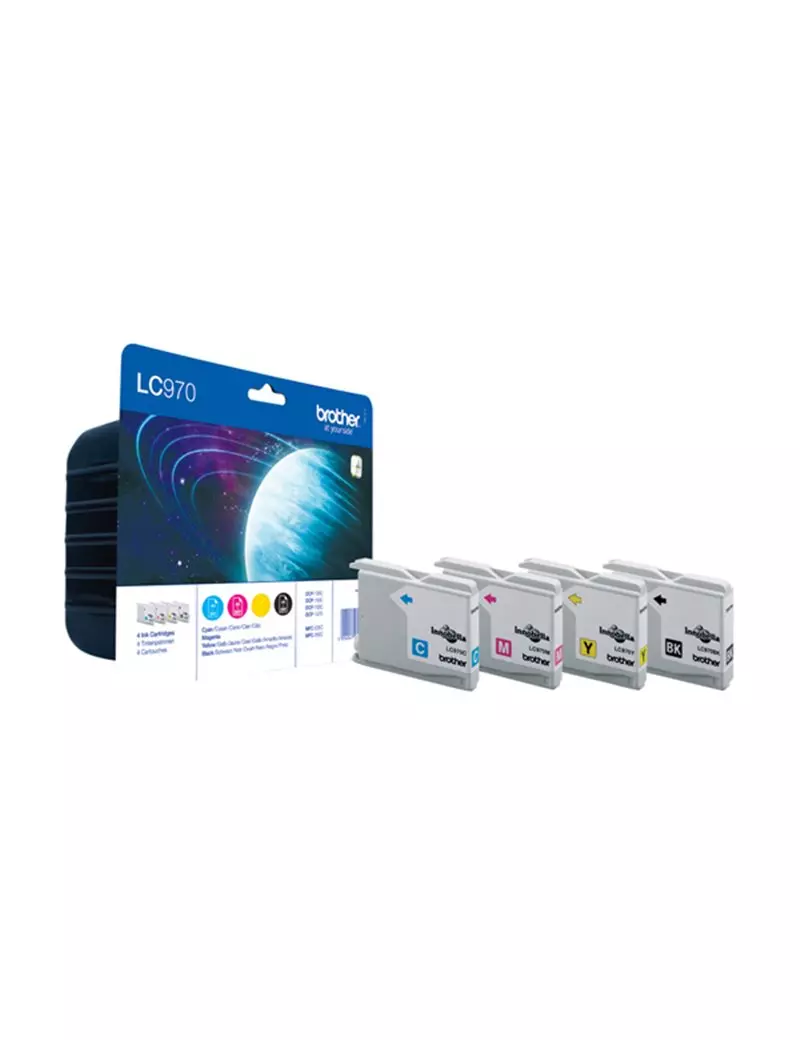 Multipack Cartucce Originali Brother LC-970VALBP (Nero e Colori Conf. 4) Multipack Cartucce Originali Brother LC-970VALBP (Nero e Colori Conf. 4)