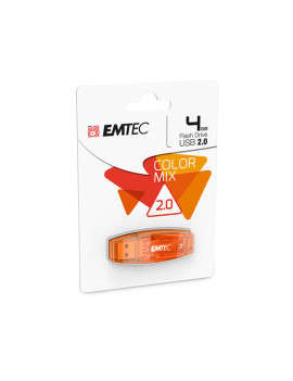Pen Drive C410 Emtec - USB 2.0 - 4 GB - ECMMD32GC410 (Arancione)