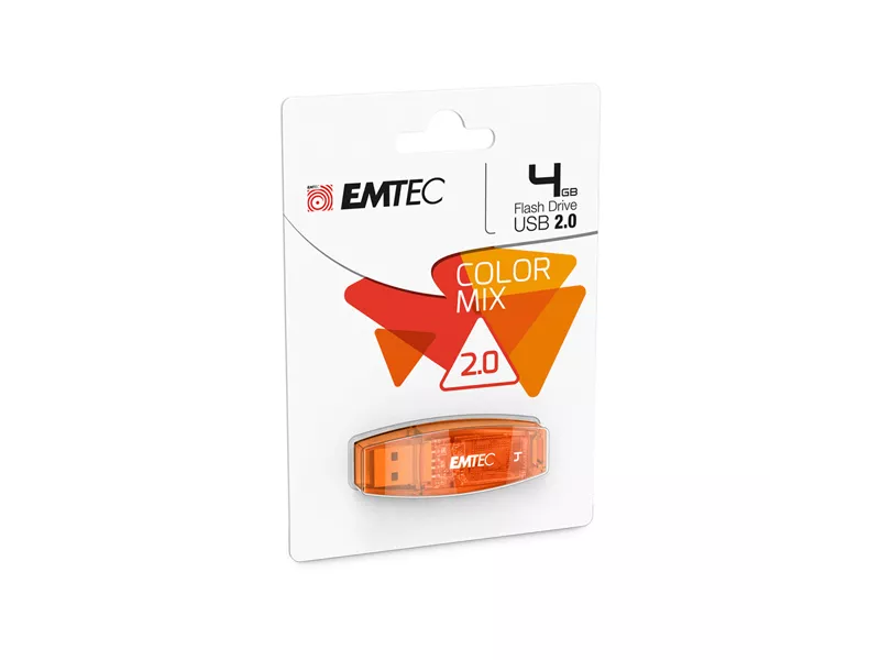 Pen Drive C410 Emtec - USB 2.0 - 4 GB - ECMMD32GC410 (Arancione)