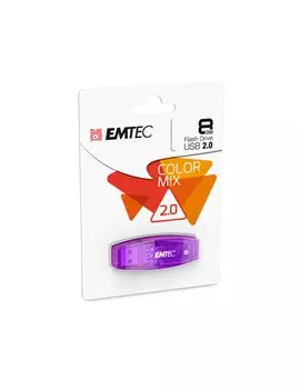 Pen Drive C410 Emtec - USB 2.0 - 8 GB - ECMMD8GC410 (Viola)