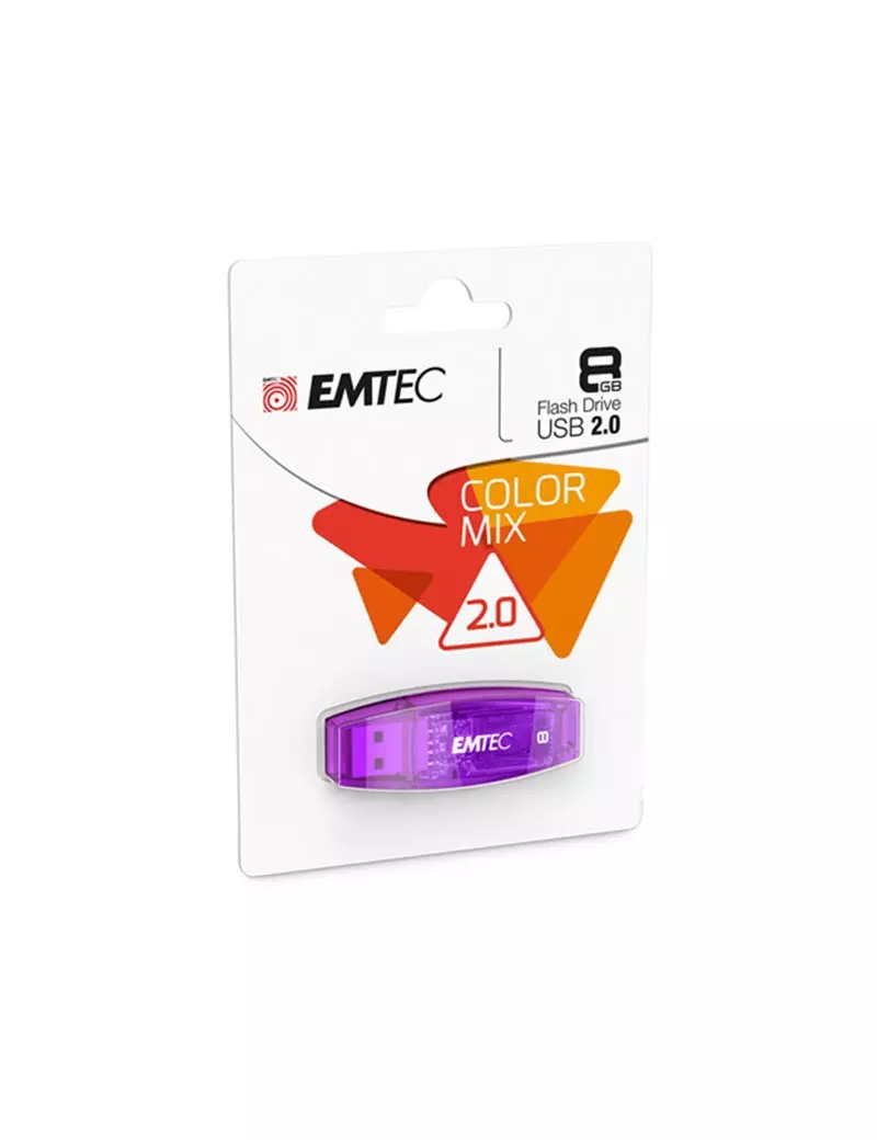 Pen Drive C410 Emtec - USB 2.0 - 8 GB - ECMMD8GC410 (Viola)